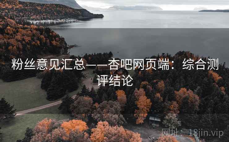 粉丝意见汇总——杏吧网页端：综合测评结论